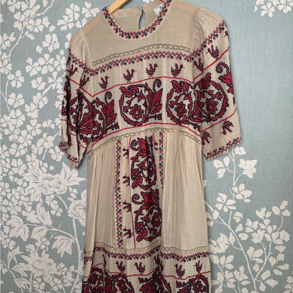 Sea New York Beena Embroidery Short Sleeve Dress size M - Picture 3 of 6